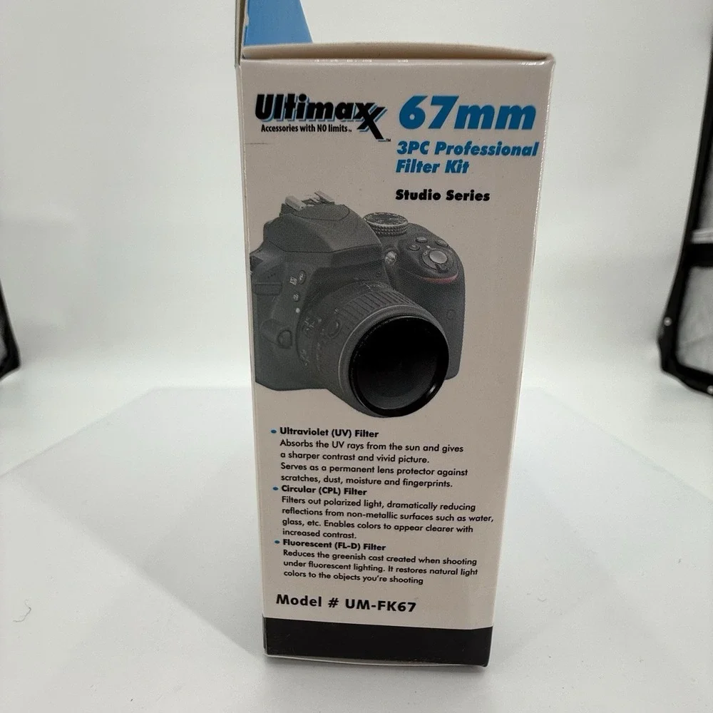 Ultimaxx 58MM 3PC HD Professional Filter Kit Studio Series‎ Open Box